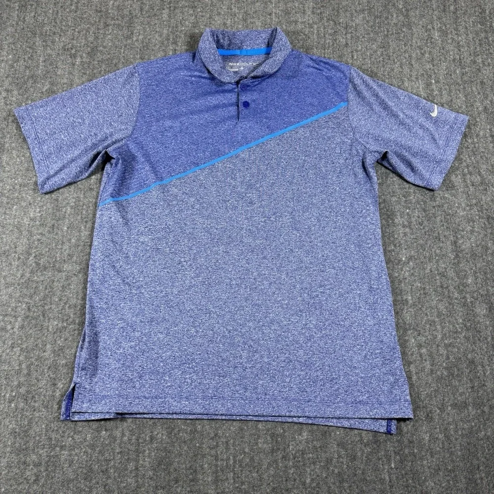Nike Golf Dri-FIT Polo Shirt youth  XL blue Purple Heather Golf Performance